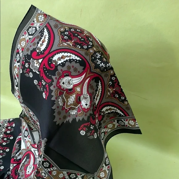 New Nicole Miller Multicolored Silk Scarf Wrap